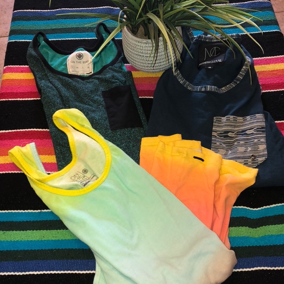 Men’s tank tops three of them. 2 medium 1 small - Picture 1 of 4